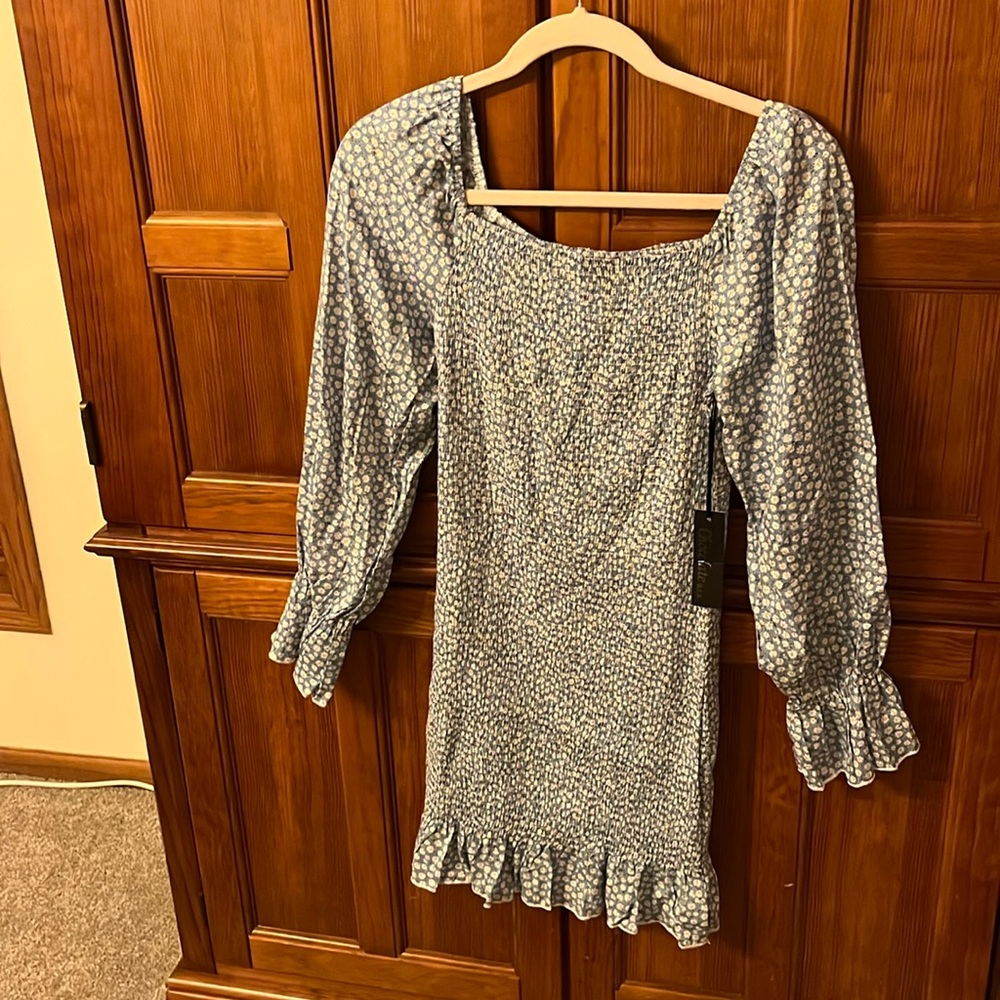 Blue floral dress size medium